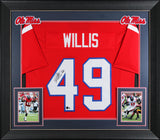 Ole Miss Patrick Willis Signed Red Pro Style Framed Jersey BAS Witnessed