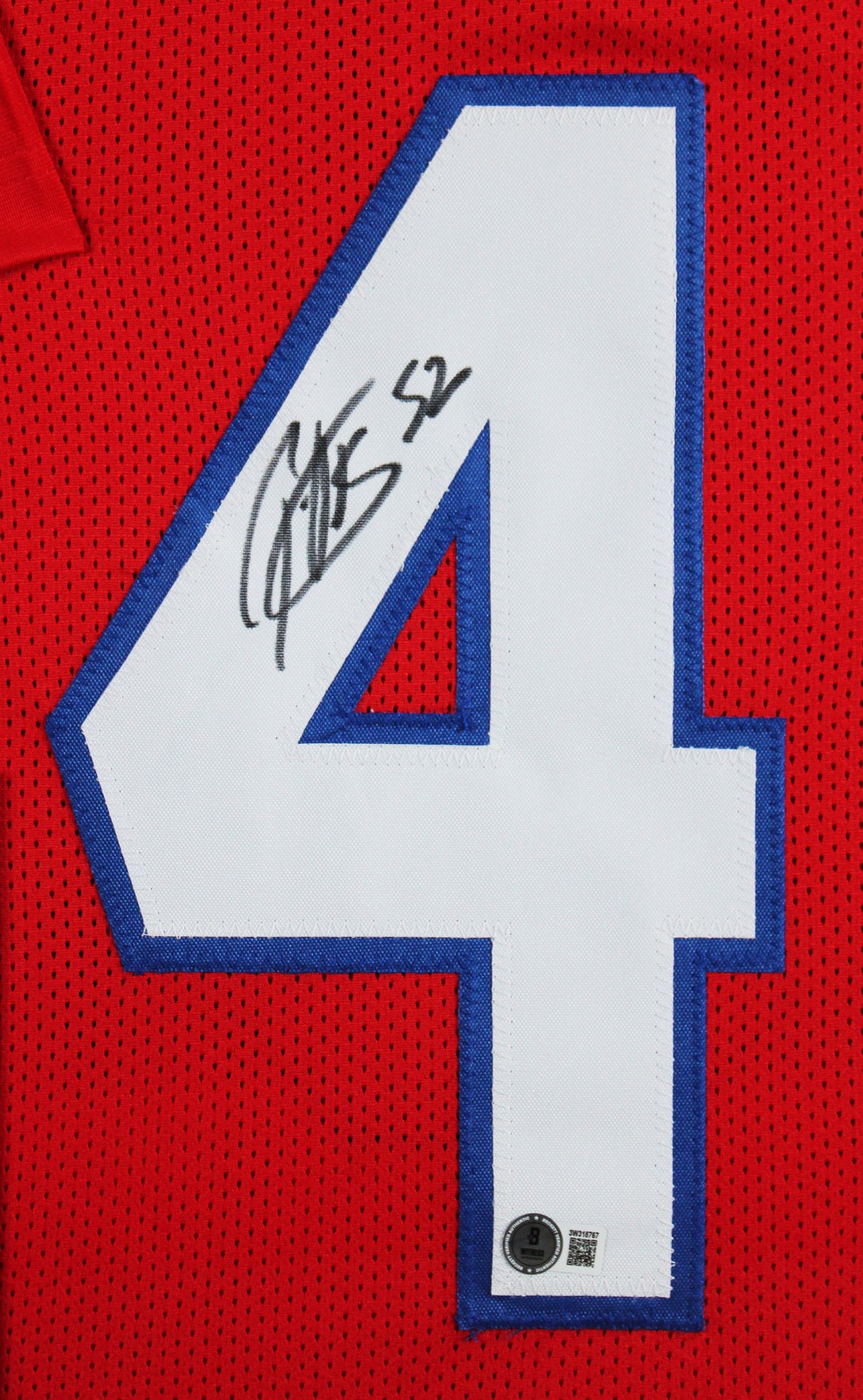 Ole Miss Patrick Willis Signed Red Pro Style Framed Jersey BAS Witnessed