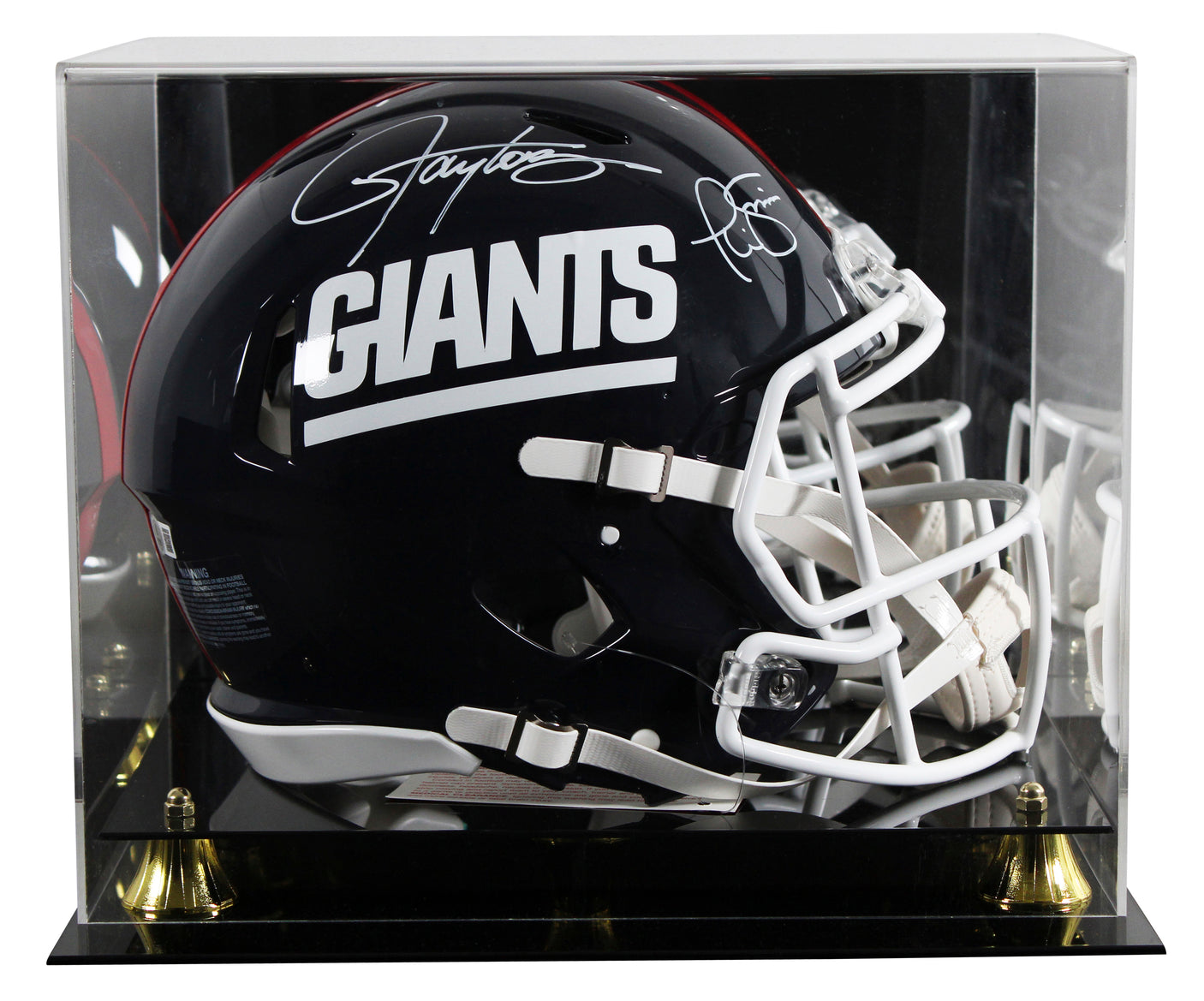 Giants (2) Taylor & Simms Signed 1981-99 TB F/S Speed Proline Helmet W/ Case BAS