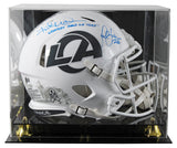 Rams (2) Faulk & Warner Signed STS III F/S Speed Proline Helmet W/ Case BAS Wit