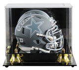 Cowboys Michael Irvin Signed Slate Speed Mini Helmet W/ Case BAS Witnessed