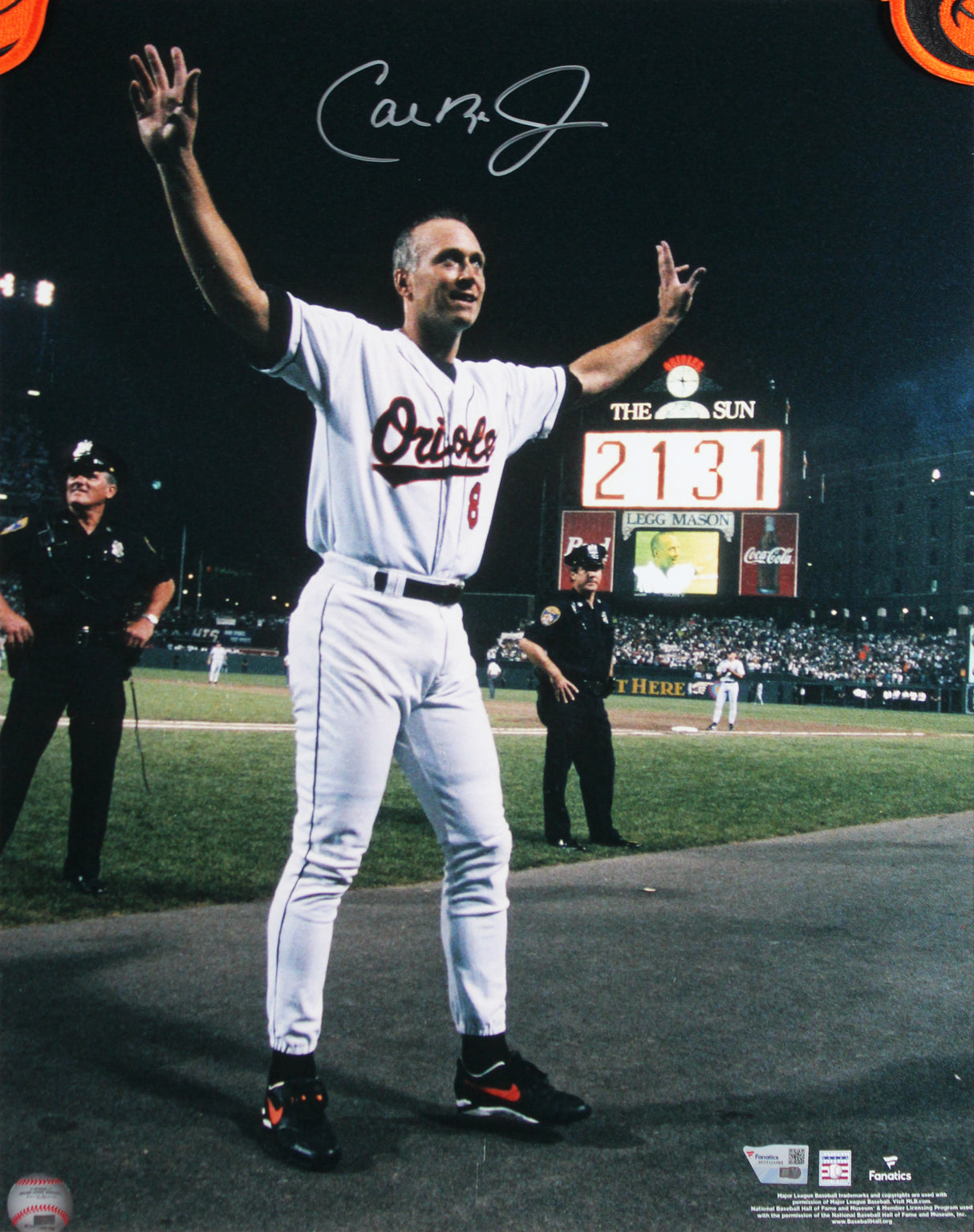 Orioles Cal Ripken Jr. Authentic Signed 16x20 Framed Vertical Photo Fanatics