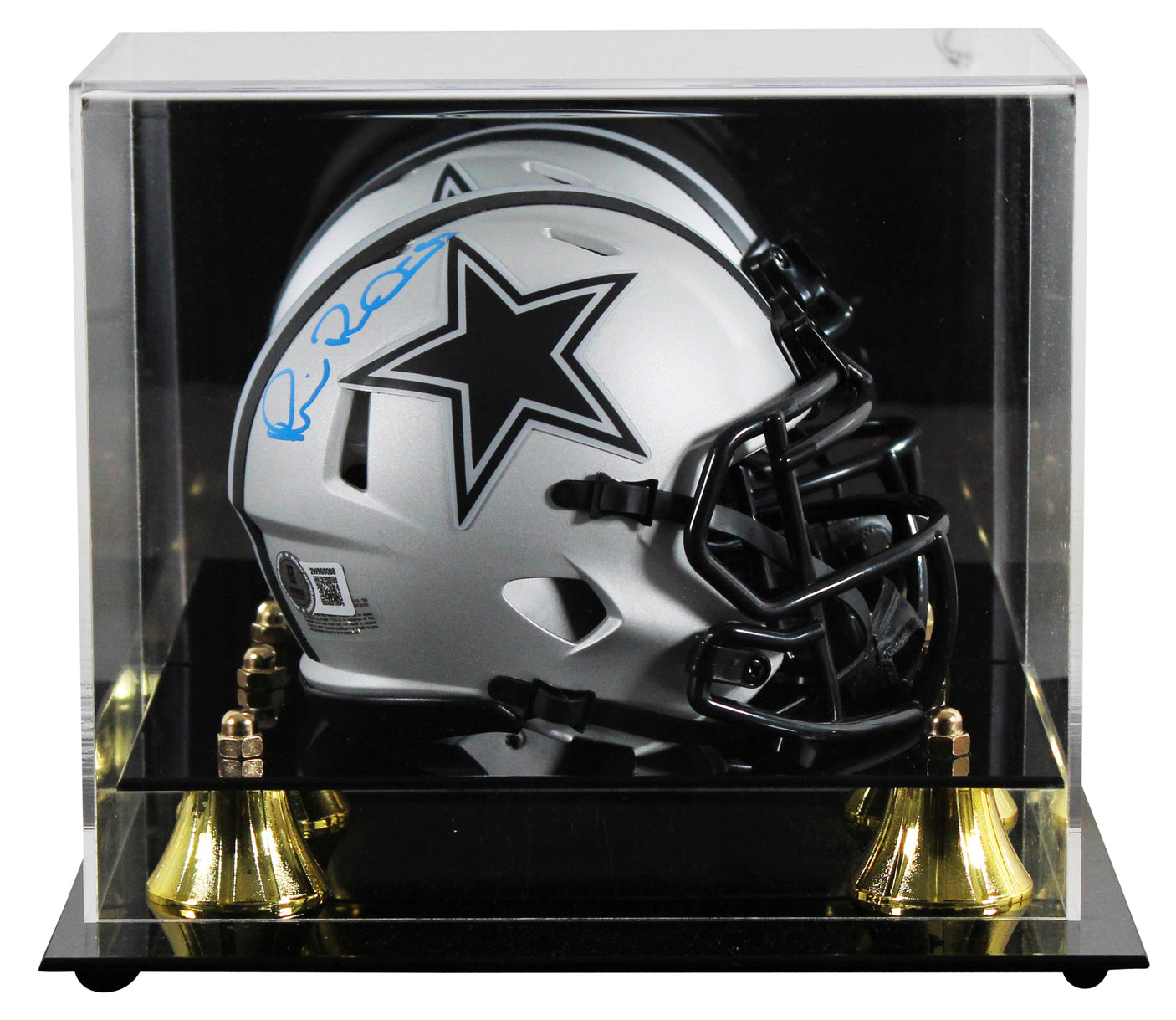 Cowboys Michael Irvin Signed Rave Speed Mini Helmet W/ Case BAS Witnessed
