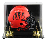 Bengals Ja'Marr Chase Signed Rave Speed Mini Helmet W/ Case BAS Witnessed