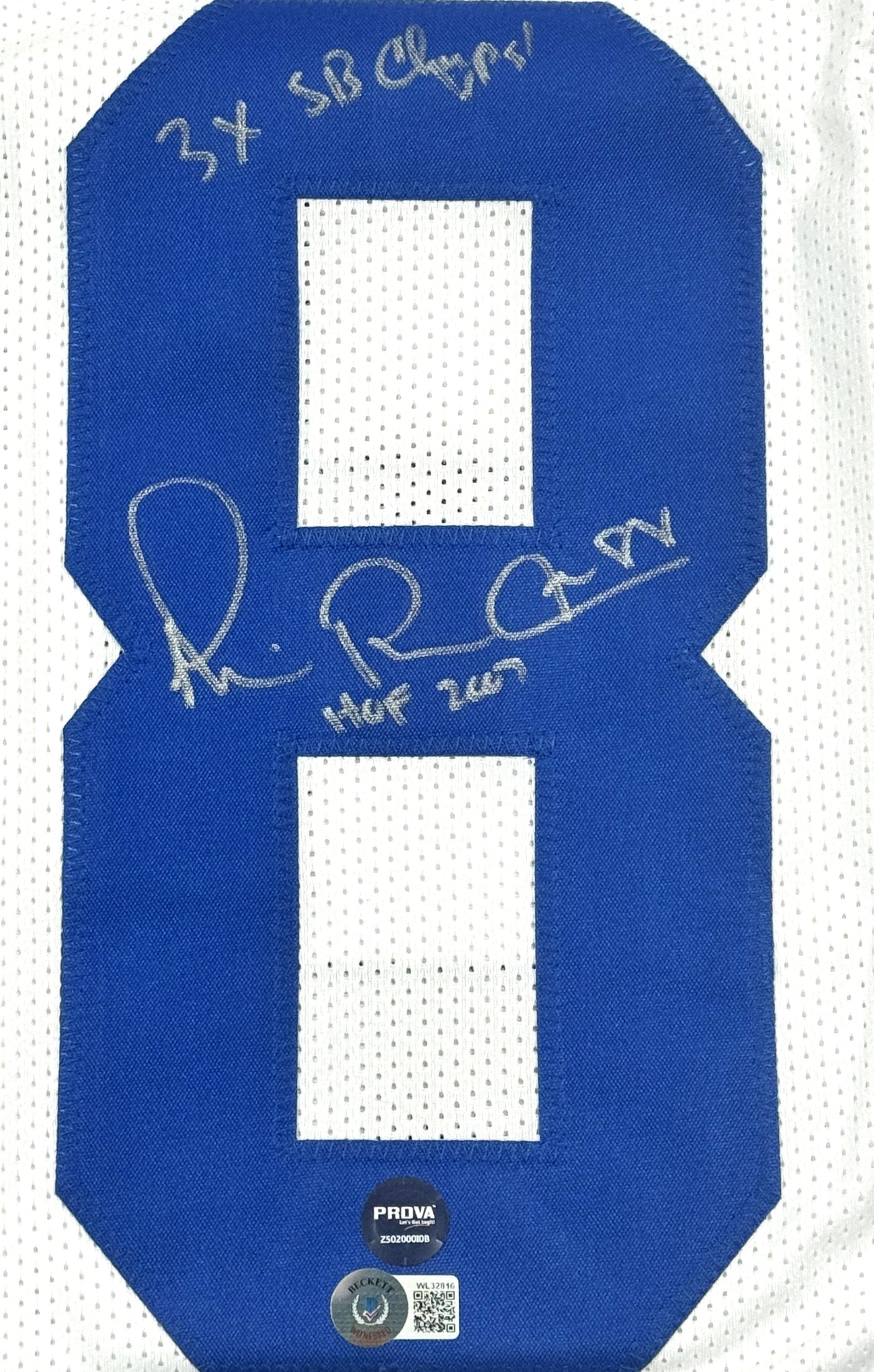 Michael Irvin Autographed White Pro Style Jersey W/2 Insc.-Beckett W Hologram