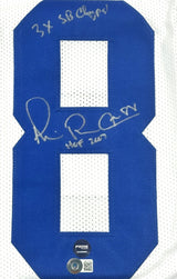 Michael Irvin Autographed White Pro Style Jersey W/2 Insc.-Beckett W Hologram