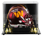 Commanders Michael Westbrook "HTTR" Signed Speed Mini Helmet W/ Case BAS Witness
