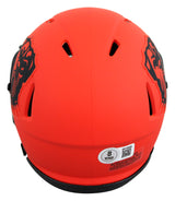 Browns Quinshon Judkins Signed Rave Speed Mini Helmet W/ Case BAS Witnessed