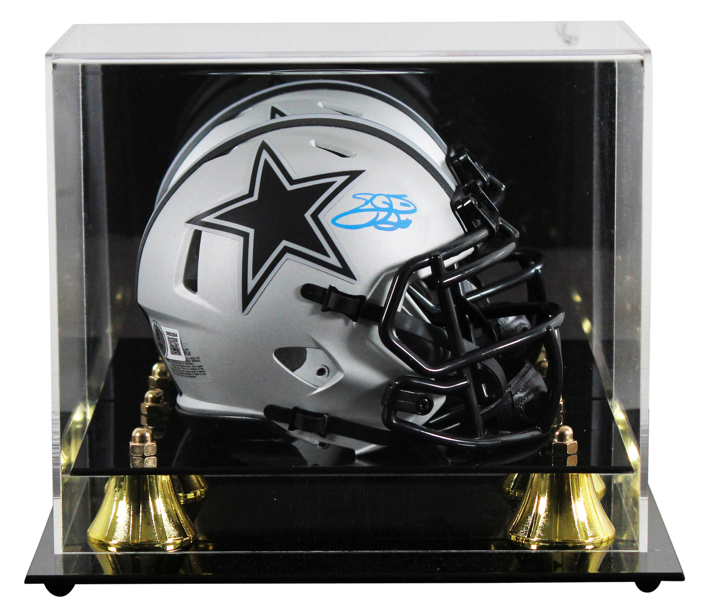 Cowboys Emmitt Smith Authentic Signed Rave Speed Mini Helmet w/ Case BAS Witness