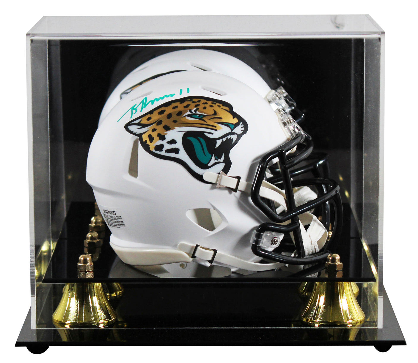 Jaguars Brian Thomas Jr. Signed On-Field Alt 2024 Speed Mini Helmet W/ Case Fan