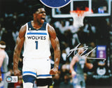 Timberwolves Anthony Edwards Authentic Signed 8x10 Framed Photo BAS #BL88814