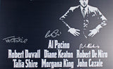 The Godfather (3) Pacino, DeNiro & Shire Signed & Framed 27x40 Poster BAS LOA