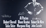 The Godfather (3) Pacino, De Niro & Shire Signed & Framed 27x40 Poster BAS LOA
