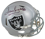 Raiders Howie Long "HOF 00" Signed Full Size Speed Proline Helmet W/ Case BAS W