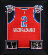 Shai Gilgeous-Alexander Signed Orange Nike Swingman Framed Jersey JSA #CG07641