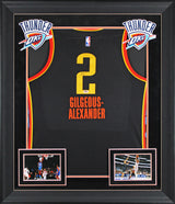 Shai Gilgeous-Alexander Signed Black Nike Swingman Framed Jersey PSA #AP56138
