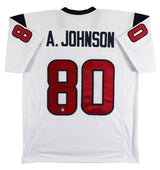Andre Johnson Authentic Signed White Pro Style Jersey Autographed BAS Witnessed