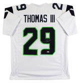 Earl Thomas Authentic Signed White Pro Style Jersey Autographed BAS Witnessed
