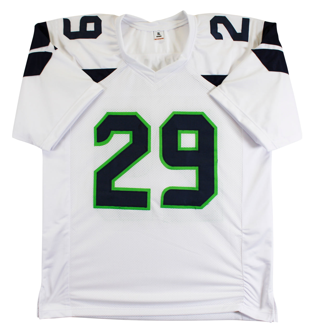 Earl Thomas Authentic Signed White Pro Style Jersey Autographed BAS Witnessed