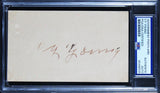 Indians Cy Young Authentic Signed 3.25x5.5 Government Postcard PSA Slabbed