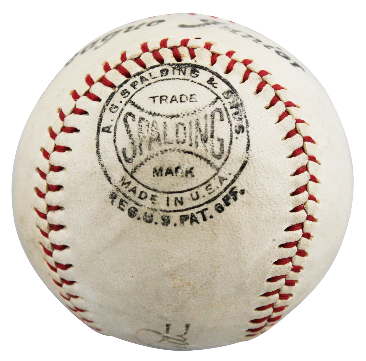 Yankees Babe Ruth Signed 1920's Spalding League Junior Baseball PSA/DNA #AD02216