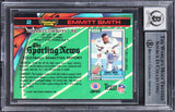 Cowboys Emmitt Smith Signed 1991 Stadium Club #2 Card Auto Grade 10! BAS Slabbed