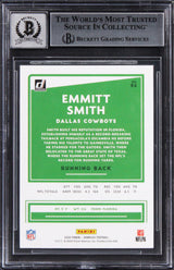 Cowboys Emmitt Smith Signed 2020 Donruss #86 Card Auto Gem Mint 10! BAS Slabbed