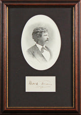 Samuel Clemens Mark Twain Authentic Signed 1.5x3 Cut Signature BAS #AG010055