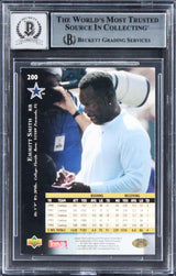 Cowboys Emmitt Smith Signed 1995 Upper Deck #200 Card Auto Grade 10! BAS Slabbed