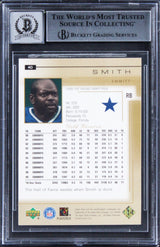 Emmitt Smith Signed 2000 Upper Deck Gold Reserve #40 Card Auto 10! BAS Slabbed