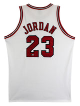 Bulls Michael Jordan Authentic Signed White Nike Size 50 Jersey BAS #AG010203