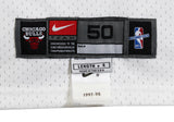 Bulls Michael Jordan Authentic Signed White Nike Size 50 Jersey BAS #AG010203
