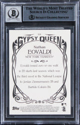 Yankees Nathan Eovaldi Signed 2015 Topps GQ #278 Card Auto 10! BAS Slabbed