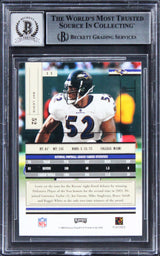 Ravens Ray Lewis Signed 2004 Absolute Memorabilia #11 Card Auto 10! BAS Slabbed