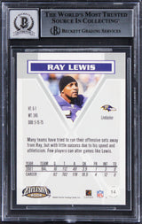 Ravens Ray Lewis Signed 2002 Pacific Exclusive #14 Card Auto GM 10! BAS Slabbed