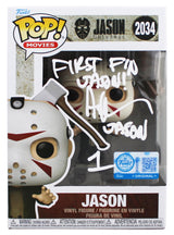Ari Lehman "2x Insc" Signed Jason #2034 Funko Pop Figure w/ White Sig BAS Wit