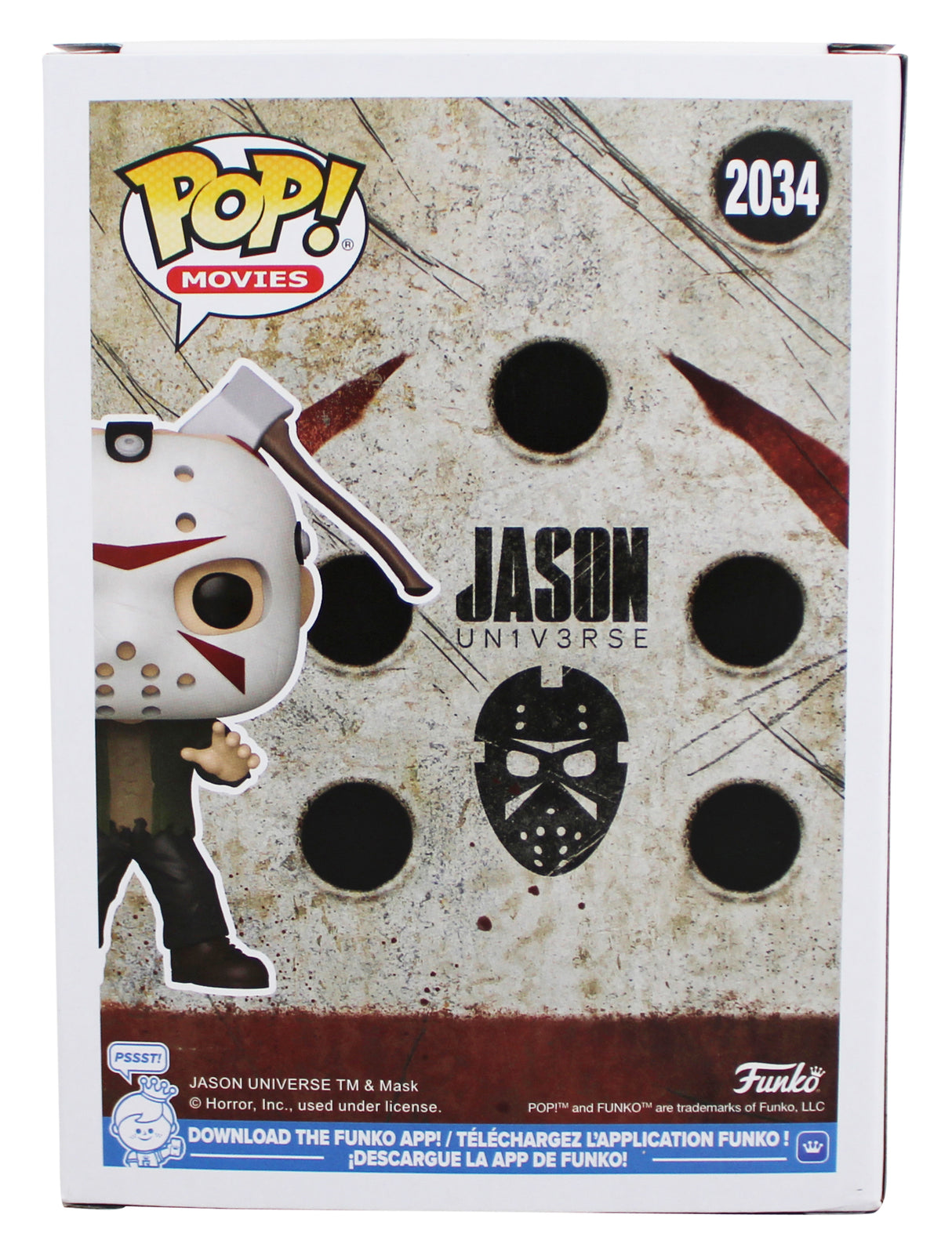 Ari Lehman "2x Insc" Signed Jason #2034 Funko Pop Figure w/ White Sig BAS Wit