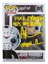 Ari Lehman "2x Insc" Signed #01 Funko Pop Figure w/ Yellow Sig BAS Witnessed