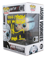 Ari Lehman "2x Insc" Signed #01 Funko Pop Figure w/ Yellow Sig BAS Witnessed