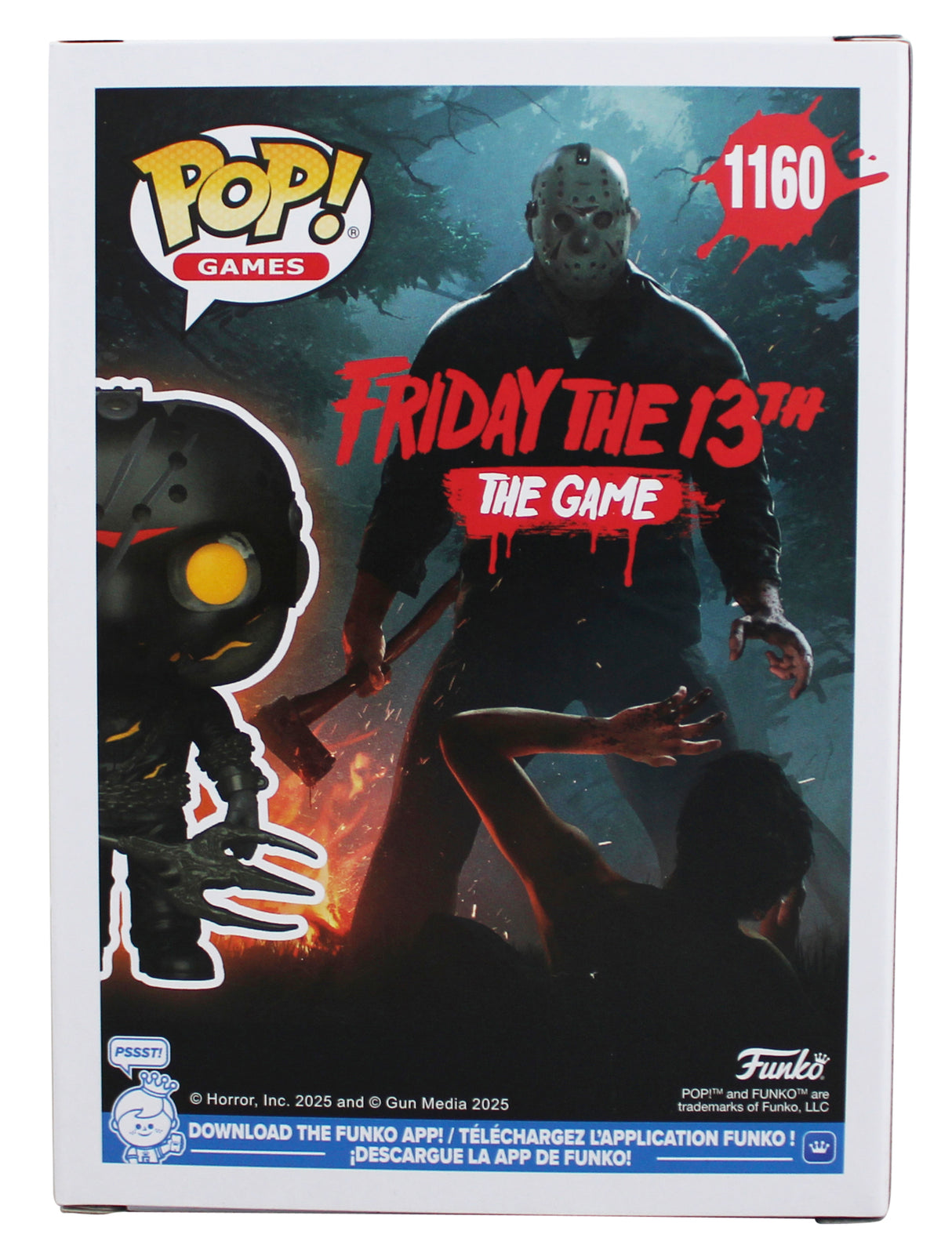 Ari Lehman "2x Insc" Signed Jason #1160 Funko Pop Figure w/ White Sig BAS Wit