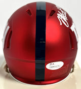 Michael Strahan Signed W/ HOF Giants Blaze Speed Mini Helmet - Beckett W Hologram
