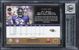 Ravens Ray Lewis Signed 2008 SP Rookie Edition #13 Card Auto GM 10! BAS Slabbed