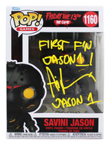 Ari Lehman "2x Insc" Signed Jason #1160 Funko Pop Figure w/ Yellow Sig BAS Wit