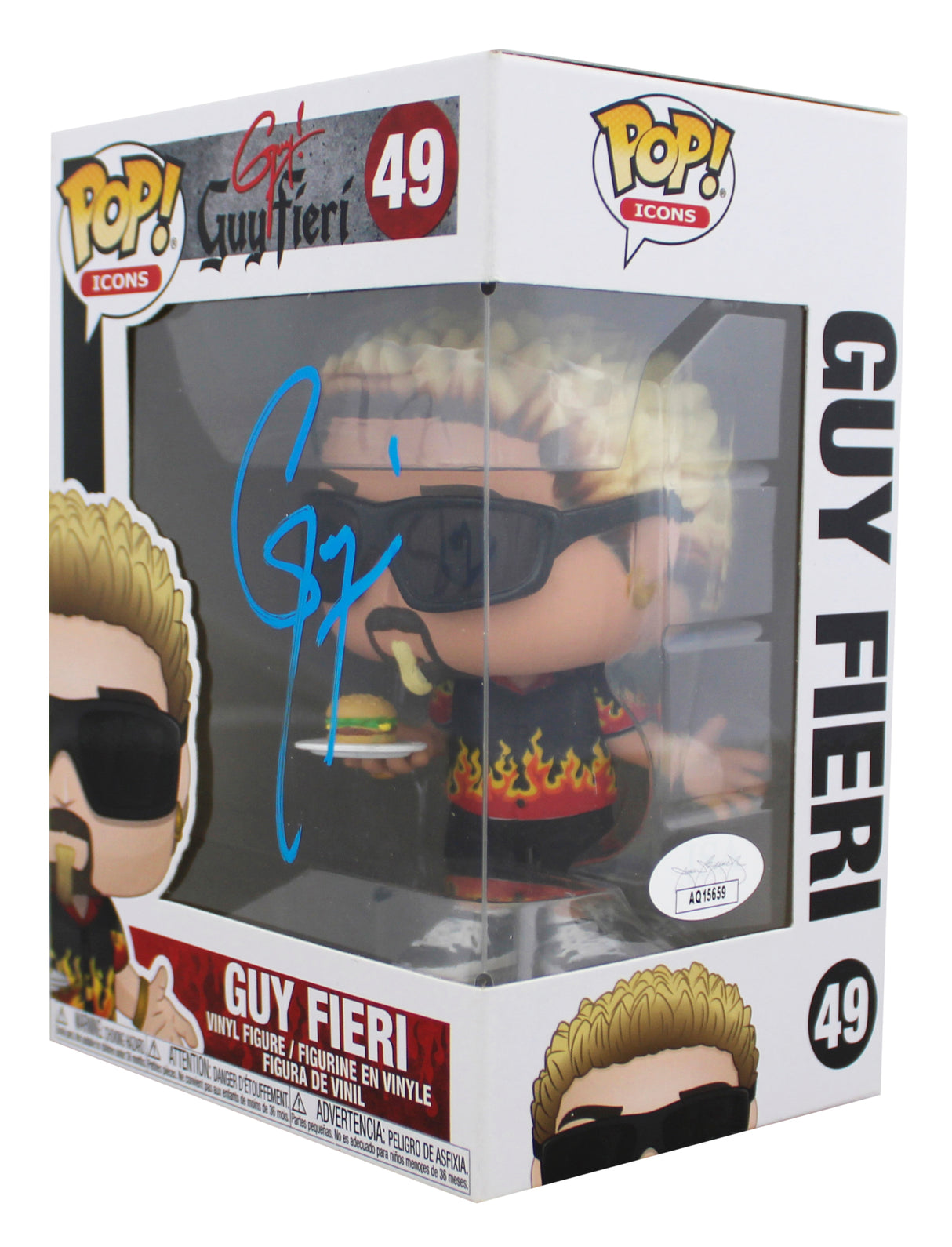 Guy Fieri Diners, Drive-Ins & Dives Signed #49 Funko Pop Figure JSA #AQ15659