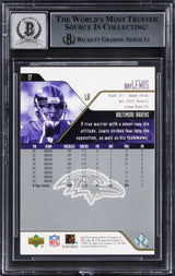 Ravens Ray Lewis Signed 2004 Upper Deck #17 Card Auto Graded GM 10! BAS Slabbed