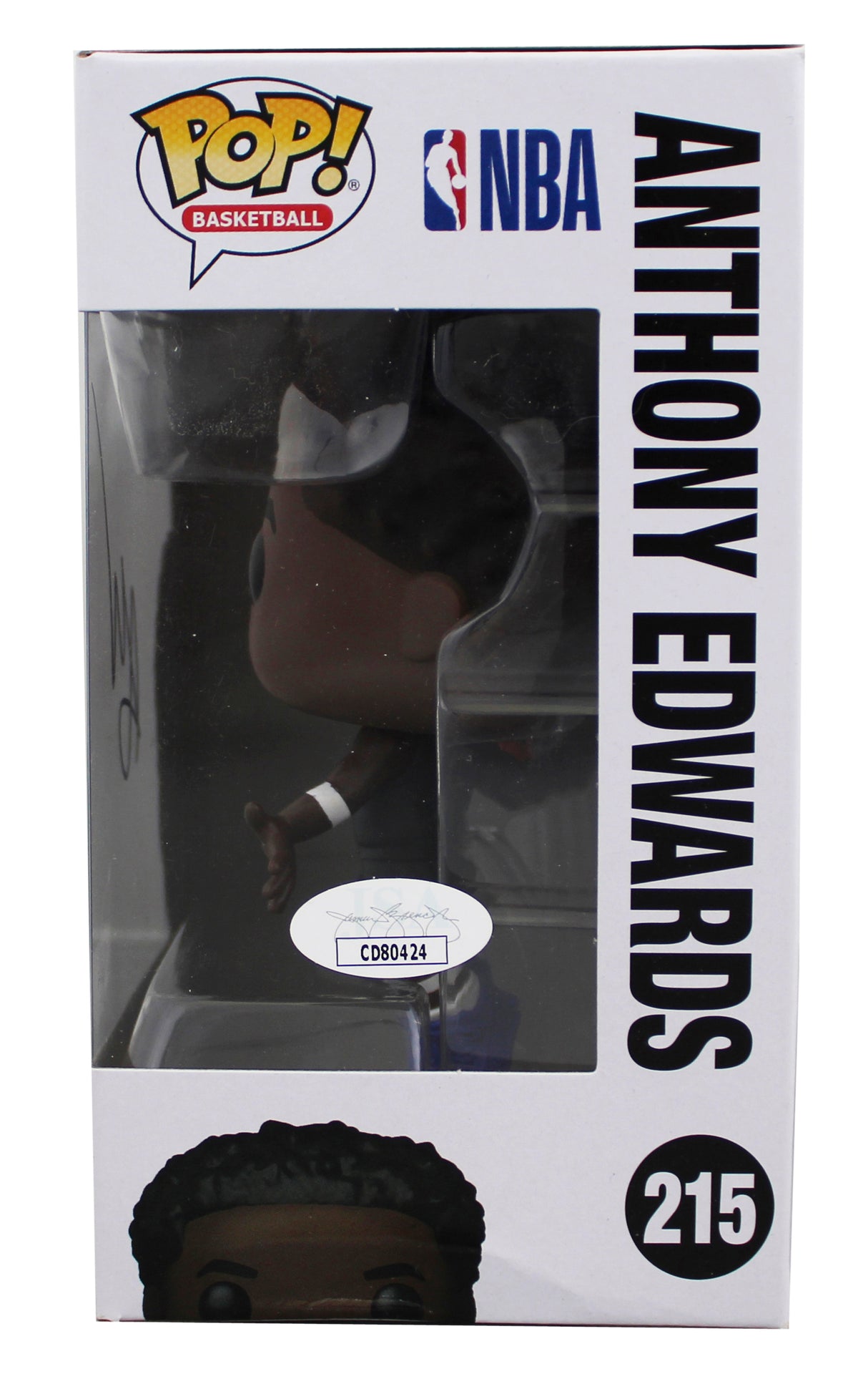 Timberwolves Anthony Edwards Signed #215 Funko Pop Vinyl Figure JSA #CD90424