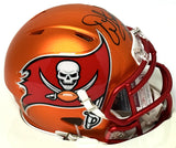 Warren Sapp Autographed Bucs W/ HOF Blaze Speed Mini Helmet - JSA *Black