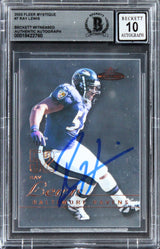 Ravens Ray Lewis Signed 2003 Fleer Mystique #7 Card Auto Graded 10! BAS Slabbed