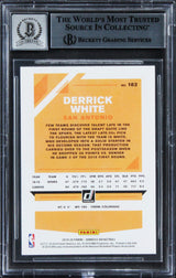 Spurs Derrick White Signed 2019 Donruss #182 Card Auto Graded 10! BAS Slabbed