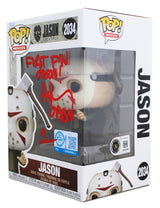 Ari Lehman "2x Insc" Signed Jason #2034 Funko Pop Figure w/ Red Sig BAS Witness